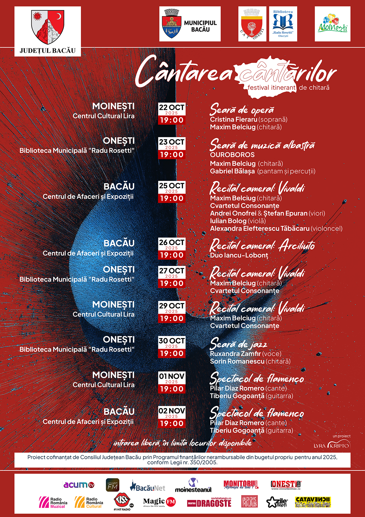 Afiș oficial Festivalul de Chitară Cântarea Cântărilor 2025